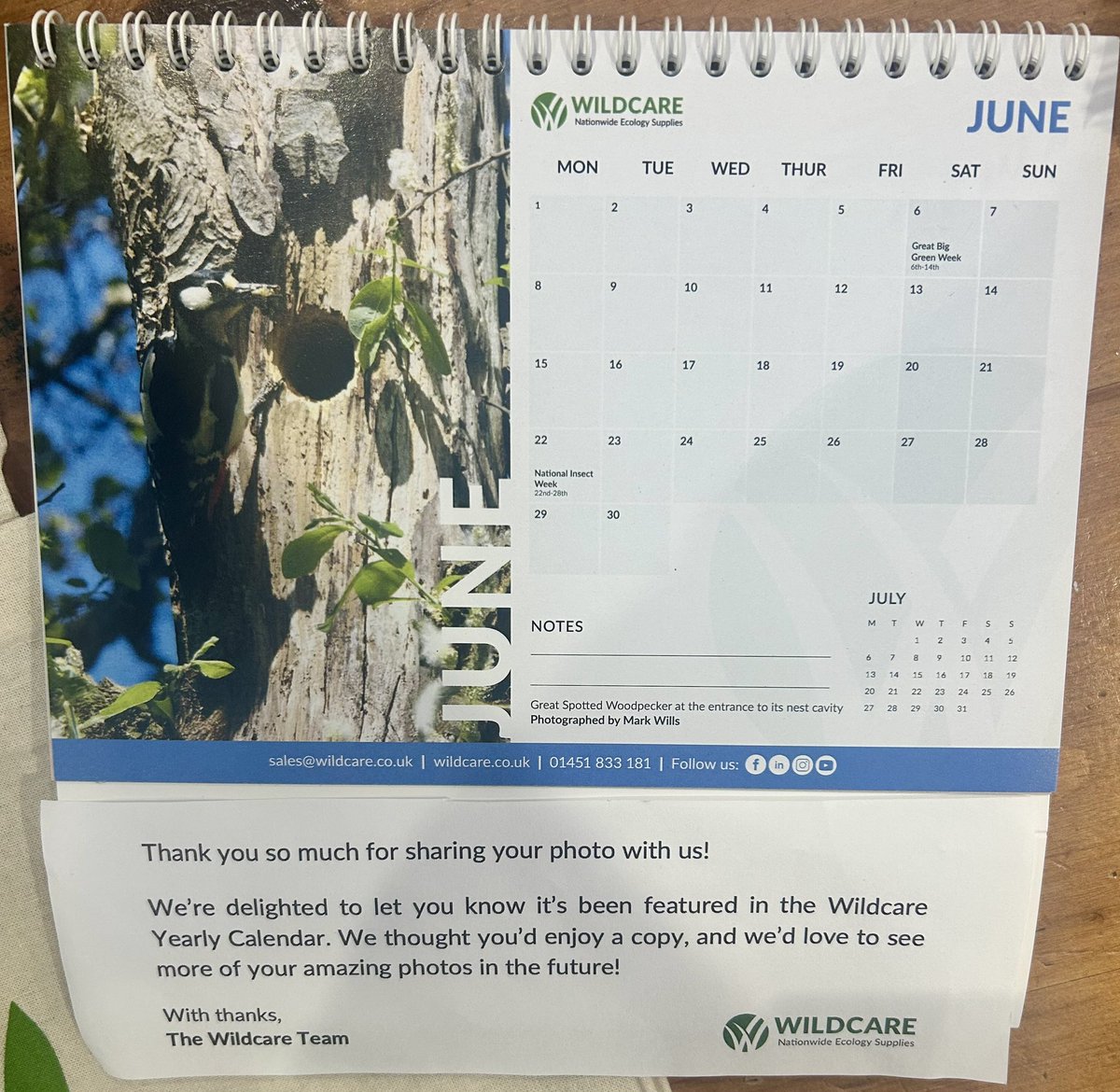 A nice surprise to come home to, thank you <a href="/WildcareUK/">Wildcare</a>