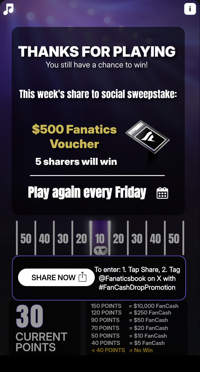Play the #FanCashDropPromotion today
fanatics.onelink.me/5kut/p6fykbjo
<a href="/FanaticsBook/">Fanatics Sportsbook</a>