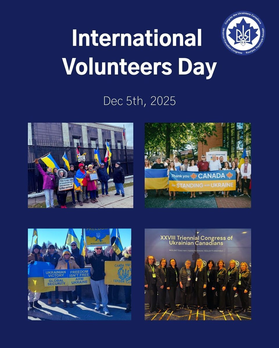 Today, on International Volunteers Day, we extend our deepest gratitude to the incredible volunteers of the Ukrainian Canadian community.