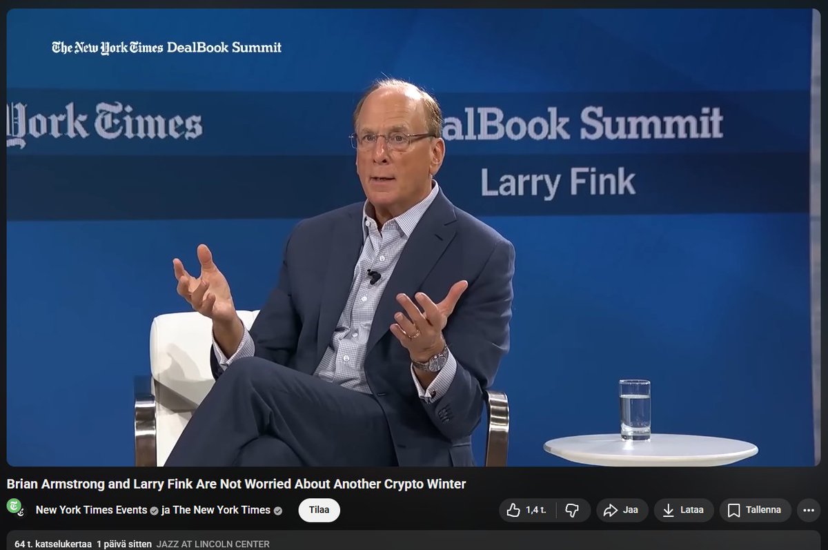 JukkaLepikko's tweet image. BlackRockin Larry Fink AI-kuplasta:

"Käyn keskusteluja hyperscaler-johtajien kanssa ja he eivät ole varmoja yli- vai ali-investoivatko he tällä hetkellä tekoälyyn.

Yhdestä asiasta he ovat varmoja: heillä on liian vähän laskentatehoa ja se ei riitä heidän kysyntäänsä."