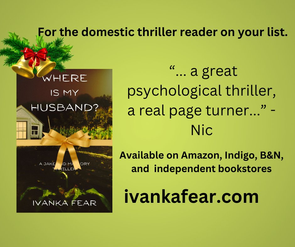 FearIvanka's tweet image. Makes a great gift for someone you know (or yourself) at 30% off on Amazon Canada for a limited time. #canadianauthor #bookdeal #thrillerreaders #domesticsuspense #psychologicalthriller #readersofx