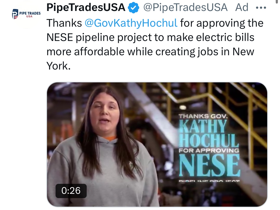 Oh God, stop pushing the pipes on me. Screw Kathy Hochul for signing off on those pipelines. #NoPipelines #NoPipelinesNESE