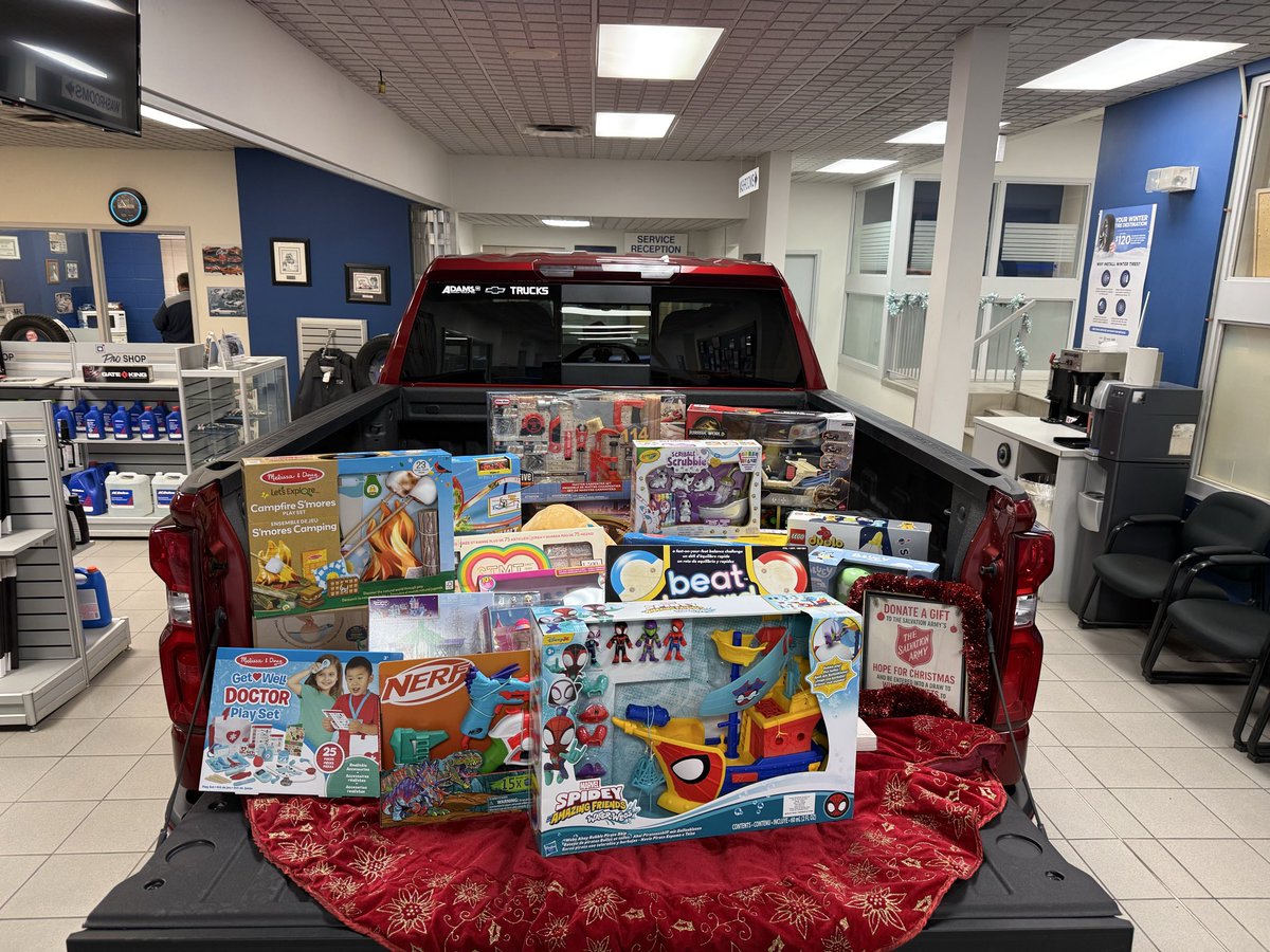 🎁 Hope for Christmas Update!
Our truck is filling up fast with gifts for the Wetaskiwin Salvation Army! 🚚✨

Huge thank-you to everyone who’s donated so far — your generosity is making Christmas brighter for local families. ❤️

Let’s pack this truck FULL! 🙌
#HopeForChristmas