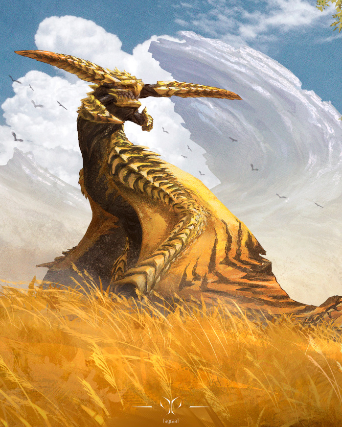 TagcaaT's tweet image. Basking in the sun ⚡️

#MHWilds #MonsterHunter