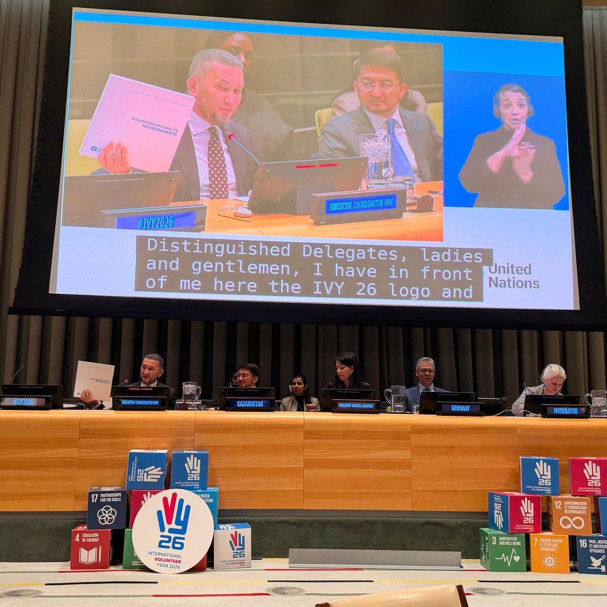 "Volunteers face three persistent challenges: recognition, empowerment &amp; measurement.

So let us finally measure what we’ve been applauding for decades &amp; let us celebrate the global impact volunteers will be making in the decades to come,"
<a href="/ToilyKurbanov/">Toily Kurbanov</a> at the #IVY2026 launch