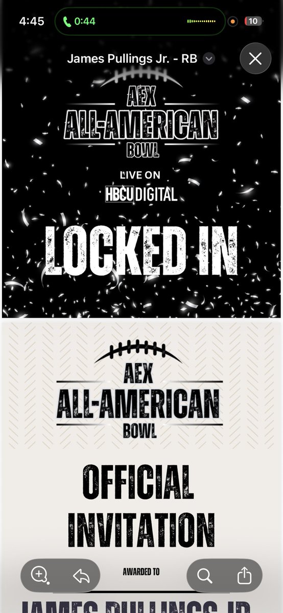 I’ve been blessed with the Opportunity to play in the HBCU AEX ALL-AMERICAN BOWL GAME!!! december 20th AGTG❤️✝️