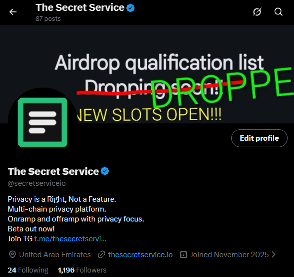 The Secret Service tweet media
