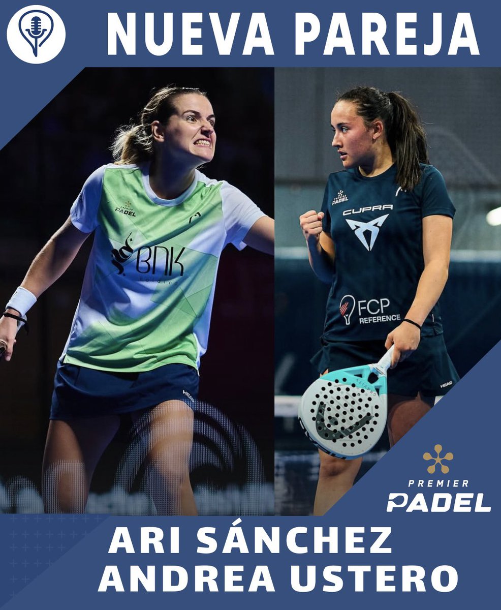 💣 ARI SÁNCHEZ Y ANDREA USTERO NUEVA PAREJA 2026 🔥

🗣️ Se confirma la unión de las jugadoras catalanas que se unen tras la ruptura de Ari y Paula que anunciaron ayer en redes sociales. 

¿Con quién jugará Paulita? 

#pareja #pareja