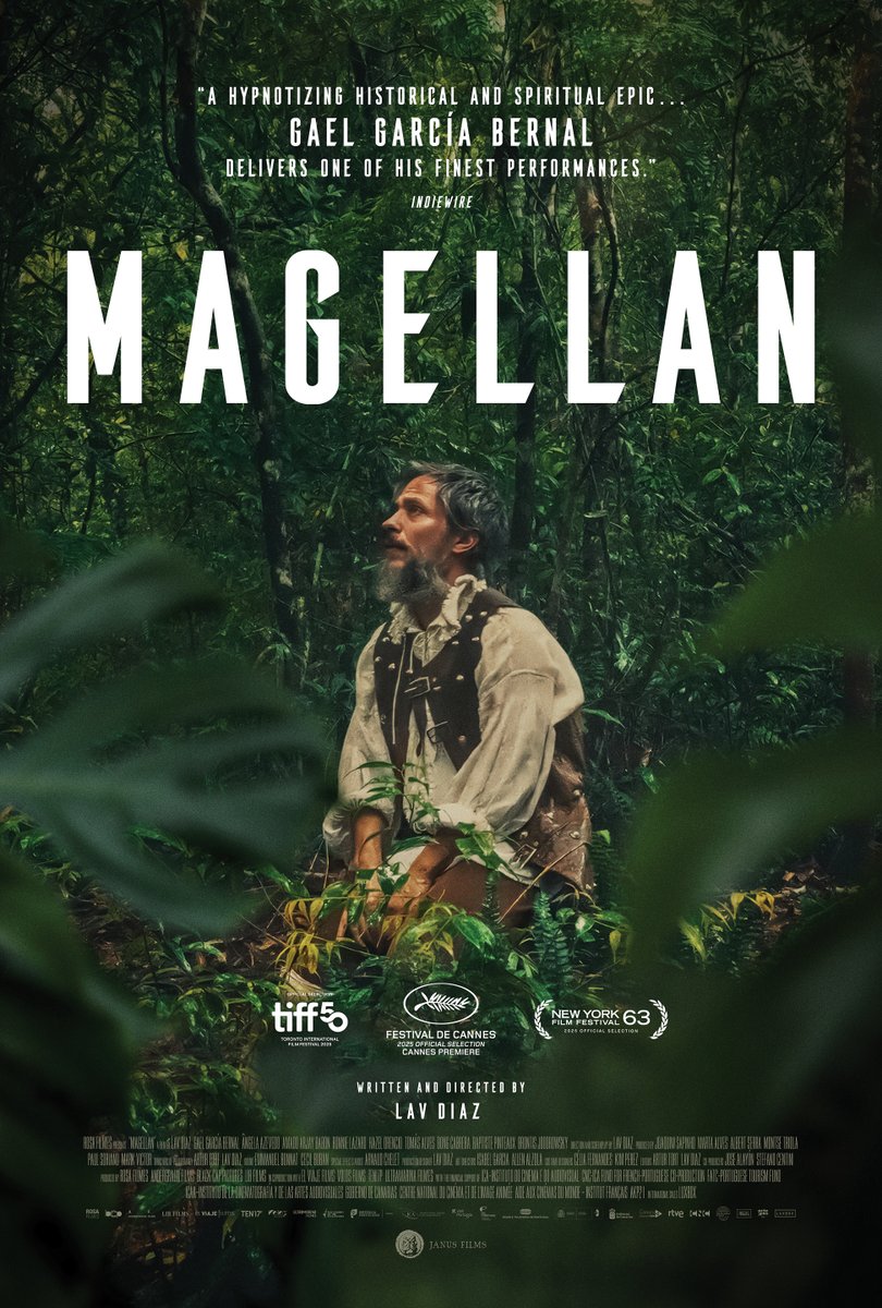 Official poster for MAGELLAN. Directed by Lav Diaz and starring <a href="/GaelGarciaB/">Gael García Bernal</a> Showtimes and q&amp;as to be announced next week.