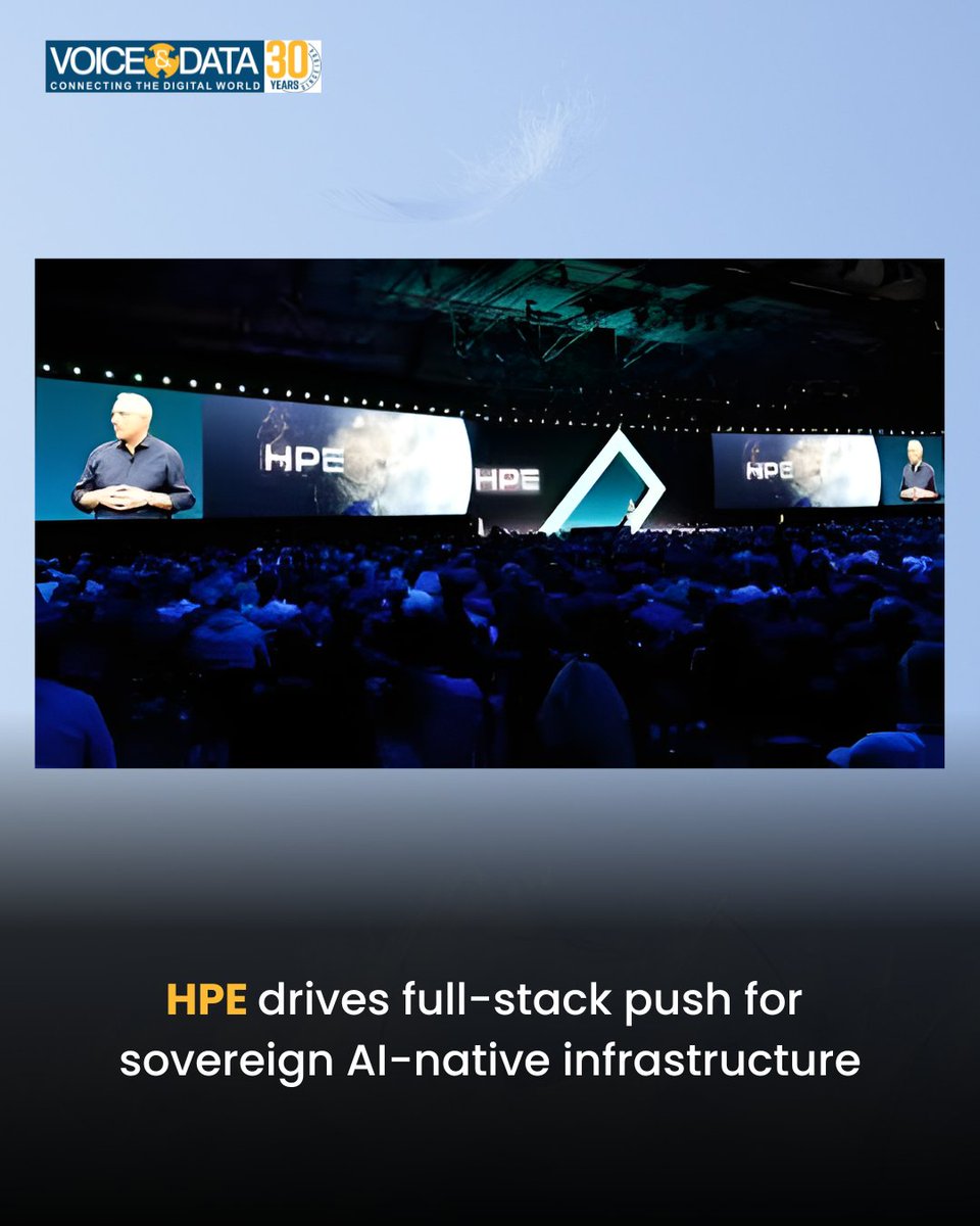 voicendata_'s tweet image. Hewlett Packard Enterprise (HPE) is going all-in on “sovereign AI” — building a full-stack infrastructure for enterprises that want AI power with data control

By @shubhendup: voicendata.com/industry/hpe-d…

#voicendata #HPE #AI #telecom #network @HPE @HPE_Networking