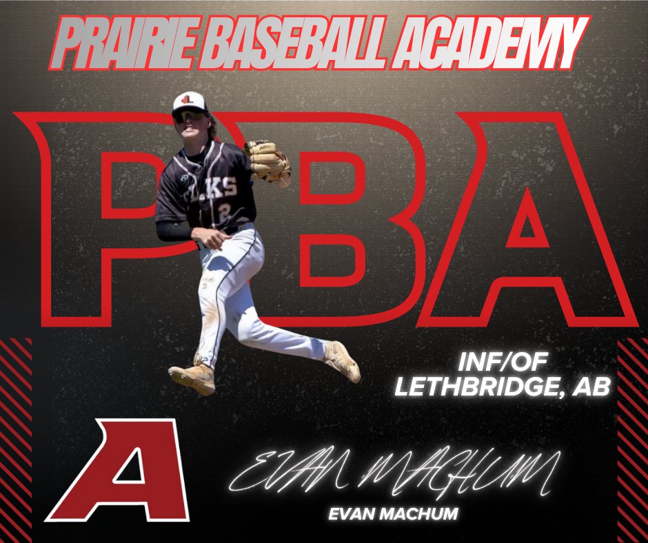 PrairieBaseball's tweet photo. We would like to welcome INF/OF Evan Machum @EvanMachum  from Lethbridge, AB and the @LethLonghorns . Welcome to our family Evan!!!!! #earntheA https://t.co/XPGd1osCfT