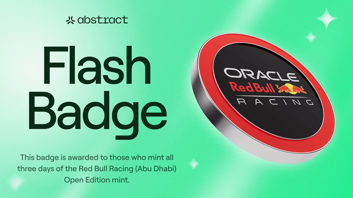 A new flash badge has arrived on @AbstractChain ✳️ All you need