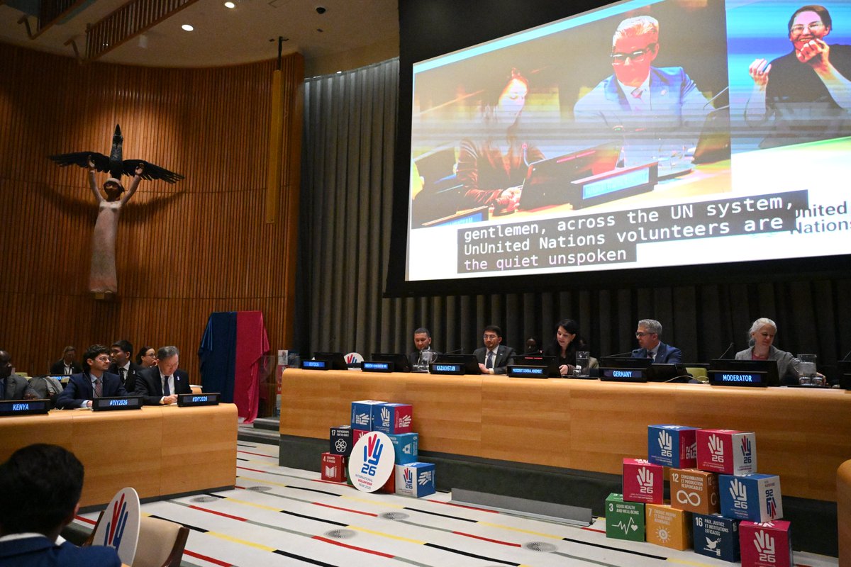 UN_PGA's tweet image. Across the UN system, UN Volunteers are the quiet, unspoken engine of local action.

On the launch of the International Year of Volunteers for Sustainable Development, I thank all UN Volunteers for their contributions and encourage all Member States to integrate volunteerism into…