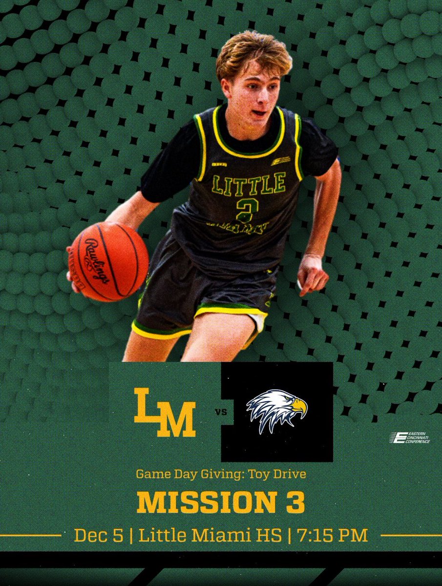 LMbball's tweet image. Home opener tonight as the Panthers take on the Eagles! Bring a toy to donate on your way in! Tip-off scheduled for 7:15!
#PoundTheRock
#RAT
🐾🟢🟡🟢🟡🟢🟡🟢🟡🟢🟡🐾
🆚 Walnut Hills
📆 December 5
📍 Little Miami HS
⏰ 7:15
🎟️ tinyurl.com/4vhahyu5