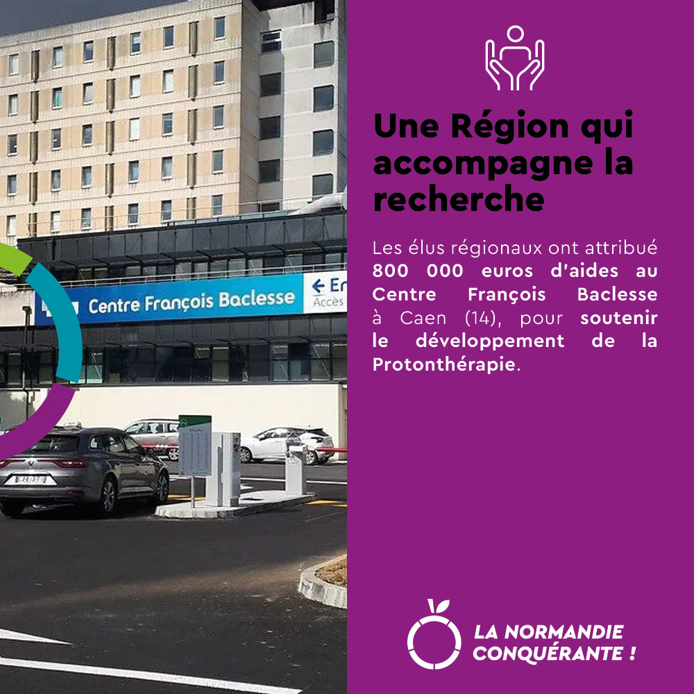 Commission Permanente du 1er décembre 2025 :
Les élus régionaux ont attribué 800 000 euros d’aides au Centre François Baclesse à Caen (14), pour soutenir le développement de la Protonthérapie.