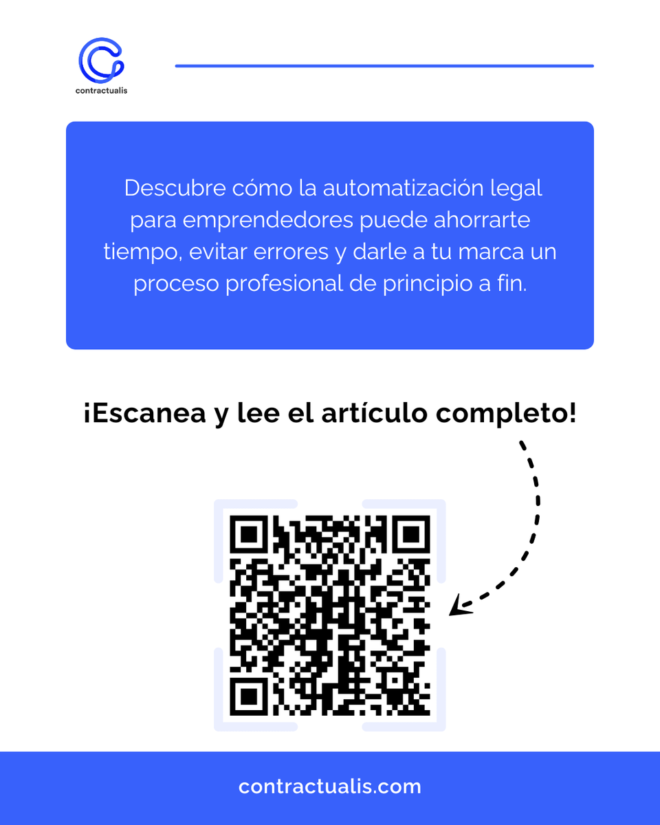 contractualis's tweet photo. La automatización legal para emprendedores ya no es opcional: es la clave para trabajar más rápido, reducir errores y manejar contratos sin estrés.

👉 Lee el artículo en el blog de Contractualis. 
https://t.co/oea3w6O47G

#LegalTech #ContratosDigitales https://t.co/h7L7y7PeKB