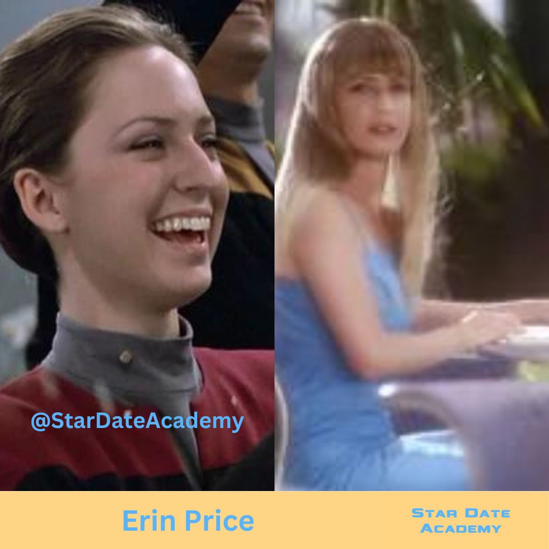 StarDateAcademy's tweet image. #RedShirtSalute to Erin Price on her 51st Birthday.
She was a regular background performer, stand-in, and photo double on #StarTrekVoyager and #Enterprise