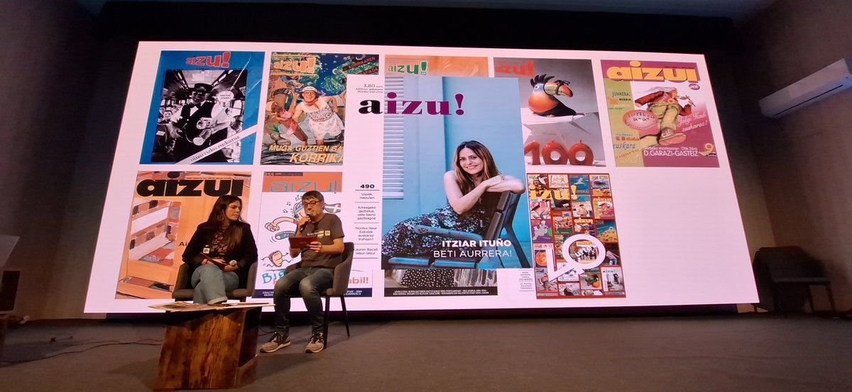 📰Gaur Aizu! berritua aurkeztu dugu Durangoko Azokan.
👉🏿Paperezko aldizkariak formatua eta itxura aldatzeaz gain, irakurleek eta euskara irakasleek eskuragarri izango dituzte AEKko didaktikariek prestatutako atazak eta lanketak.
🔗 labur.eus/aizu_aurkezpen…