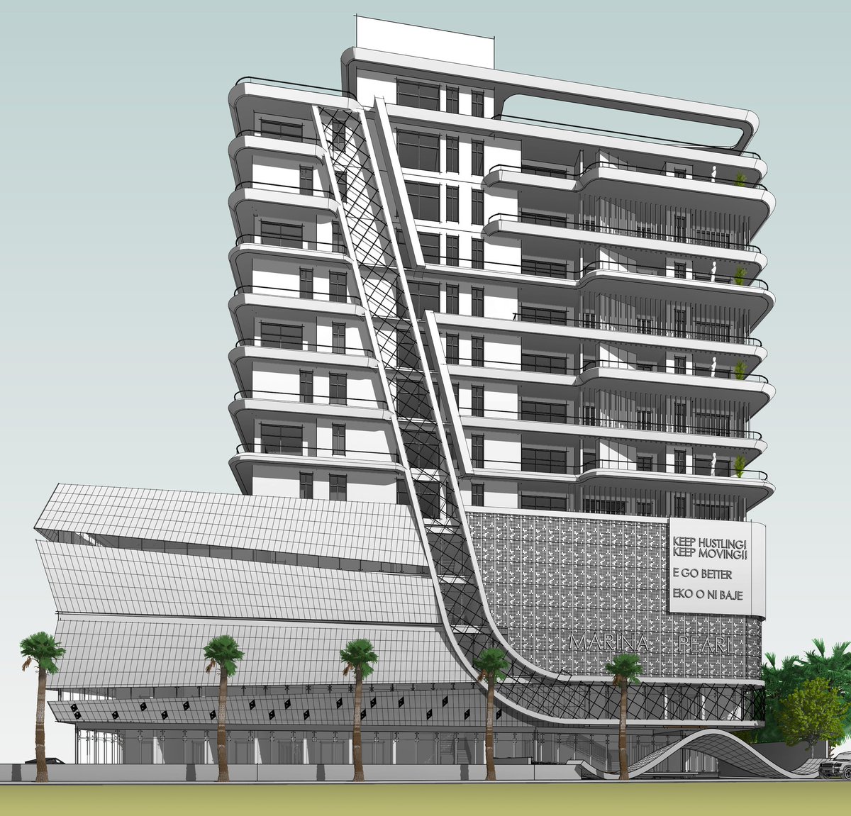 Marina Pearl 

Facade idea : Yacht 

Revit 24