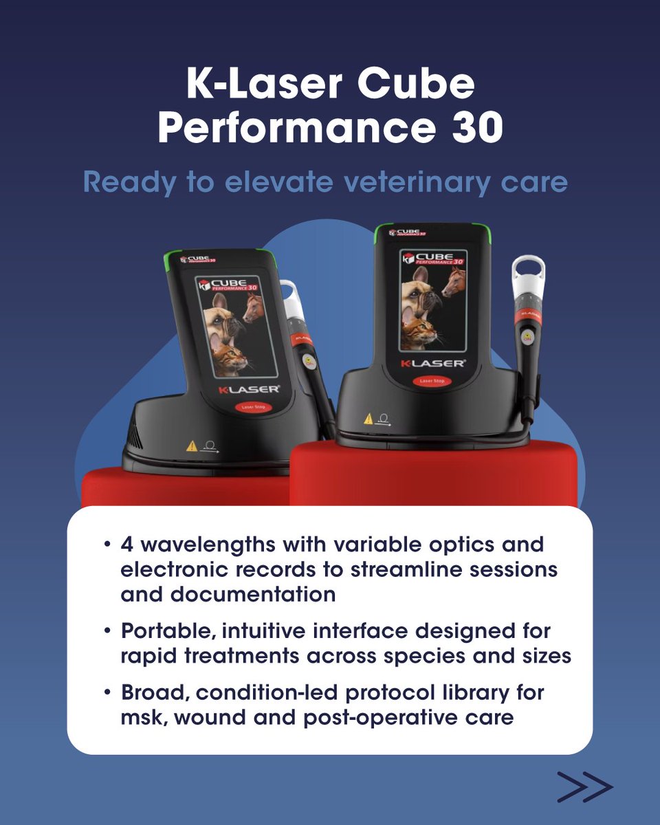 VBSDirect's tweet image. K-Laser is a versatile device that can be used to treat a wide range of conditions and species in practice.

🔗 klaser.co.uk

Plus, with the new surgical mode, you can also use your K-Laser for surgical purposes!

Reach out if you need any help!