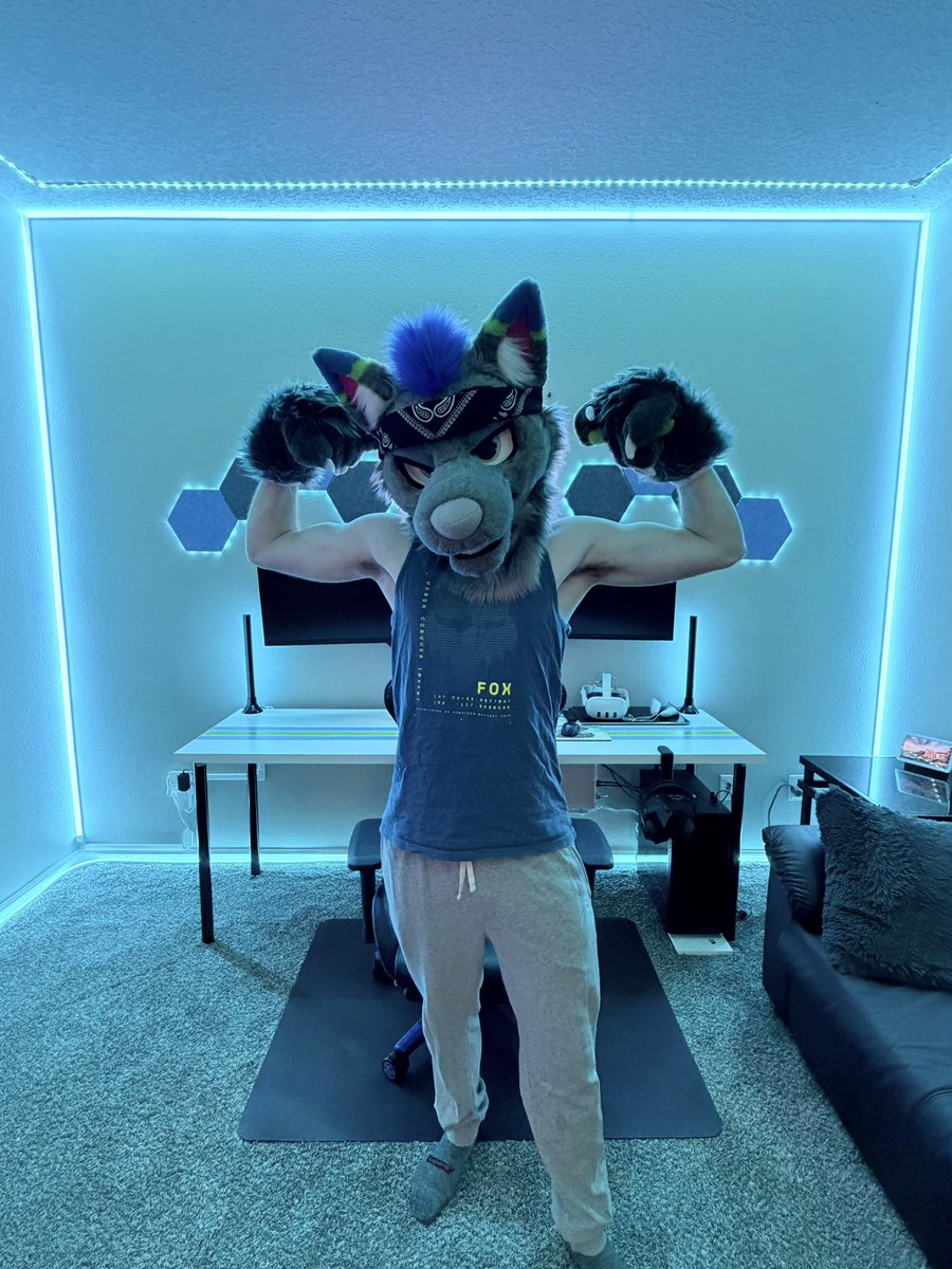 Happy Fursuit Friday!! 💪😏💙

#furry #furryfandom #FursuitFriday #fursuit