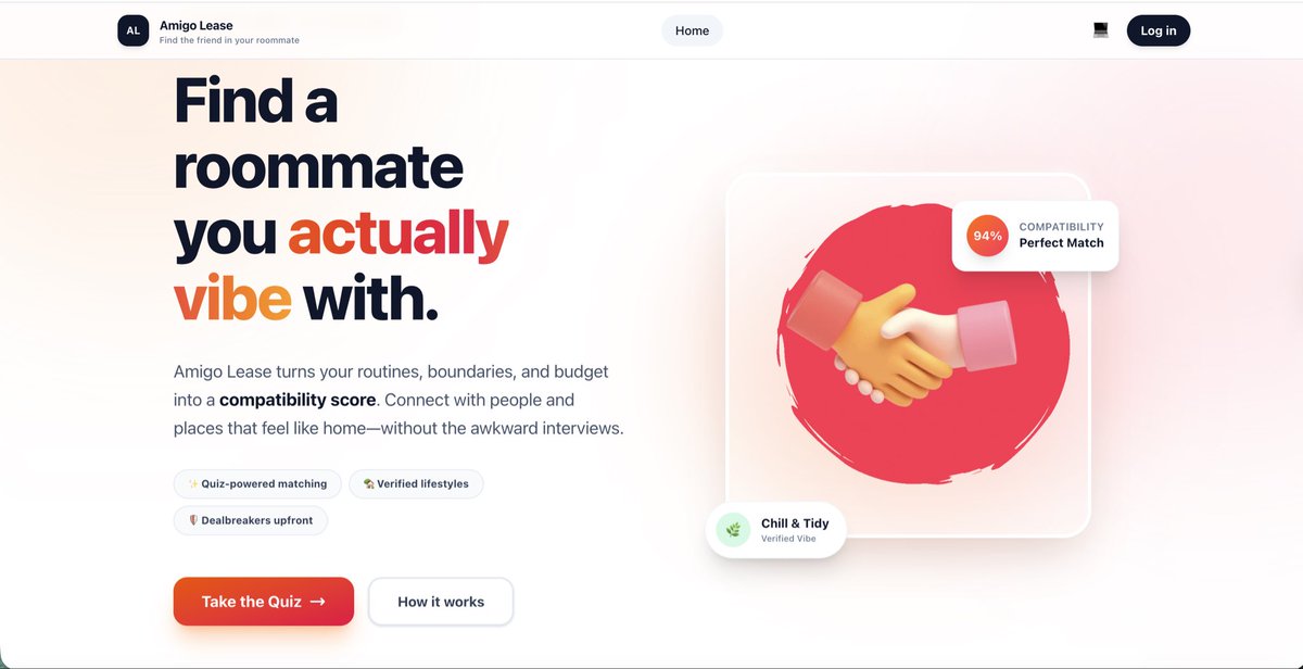 MaxwellCofie's tweet photo. Amigo Lease: Find a roommate you actually vibe with.

Check it out here:
https://t.co/v5HMNjsZLc https://t.co/UD9Kyp7Y11