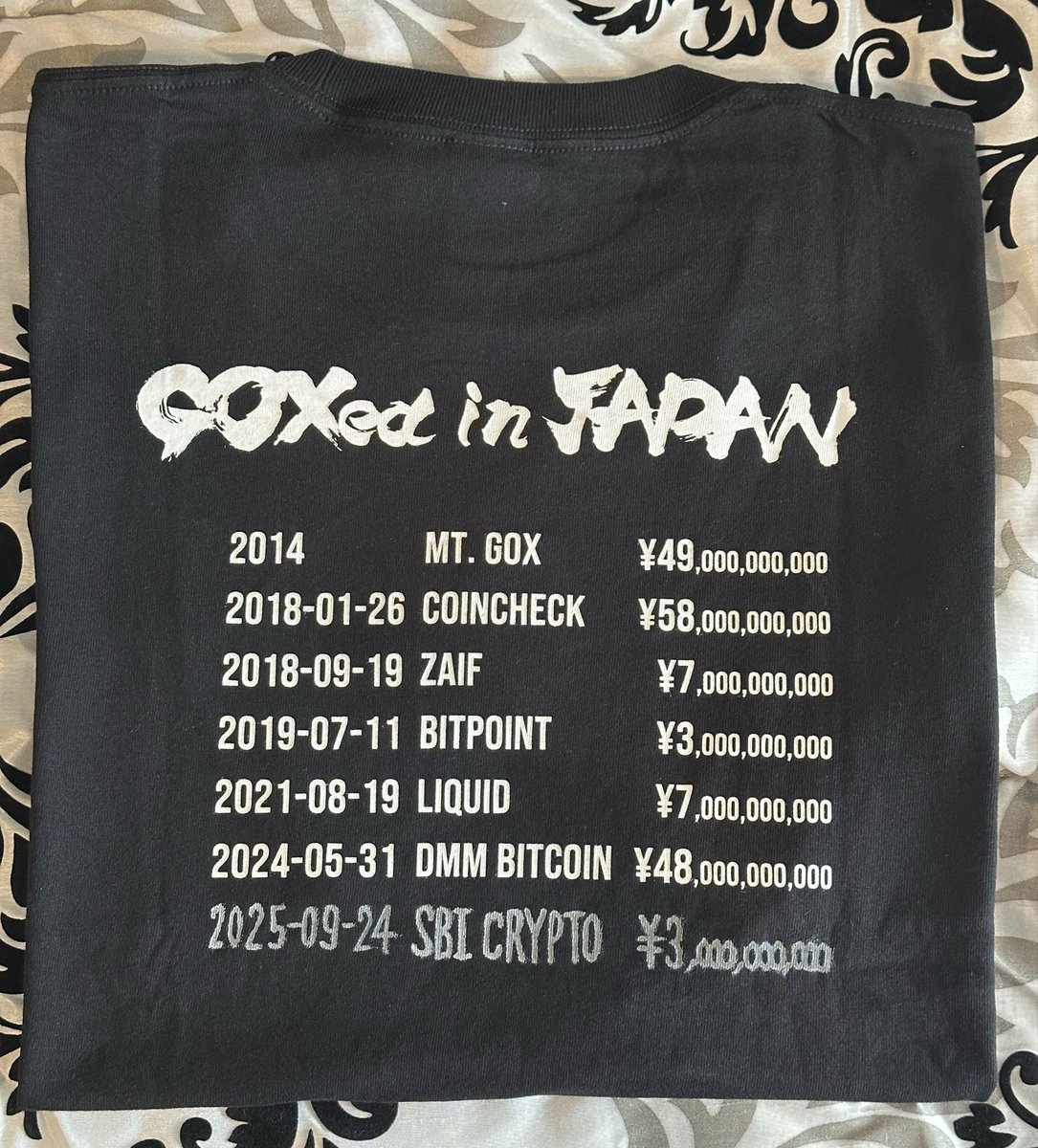 sesi_the_man's tweet photo. Fun tshirt I picked up at @TheBTCJapan. 

“GOXed in Japan”  🤣 https://t.co/KtBf7PO12Q