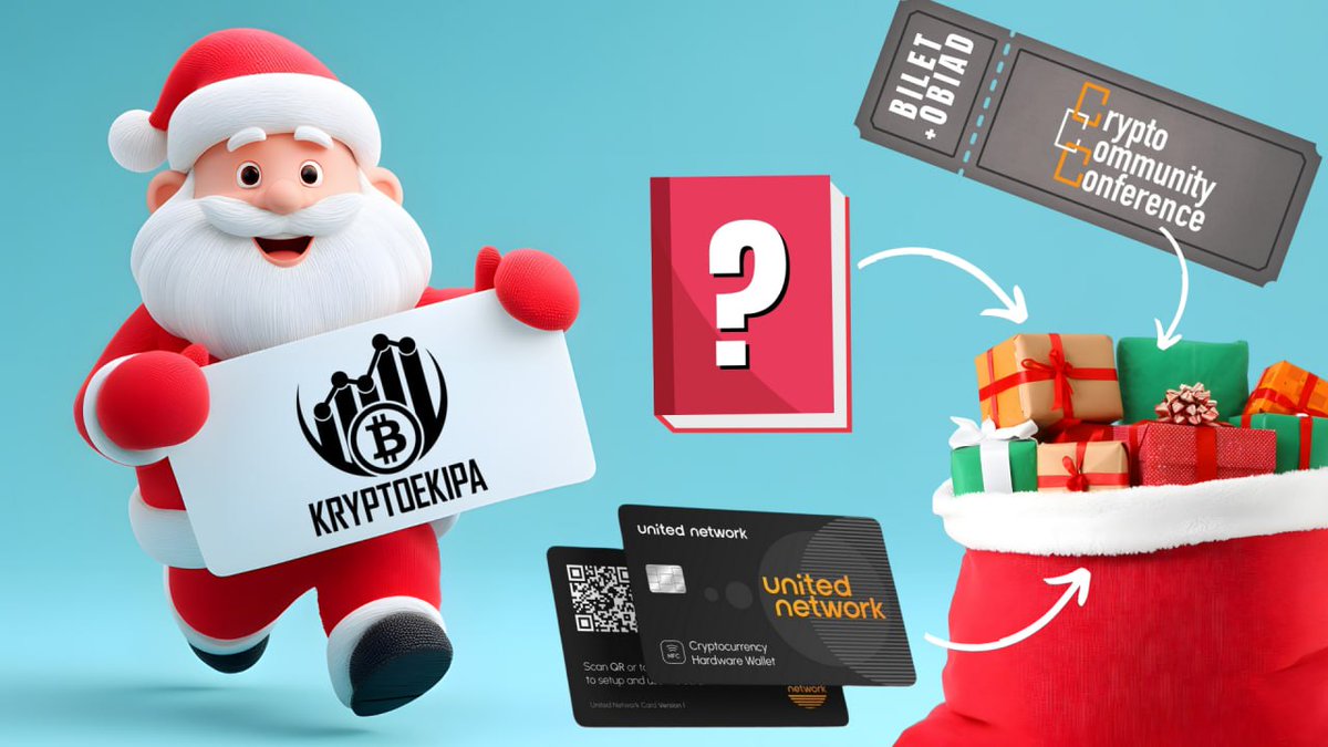Mikołajki z KryptoEkipą 🤶

Do zgarnięcia jest:

🎁 Bilet na <a href="/cryptoeventpl/">Crypto Community Conference</a> z obiadem
🎁 3x portfel NFC <a href="/UN_wallet/">United Network</a>
🎁 3x książka od <a href="/KryptoEkipa/">KryptoEkipa</a>

✍️ Zadania

1️⃣ Obserwuj: <a href="/cryptoeventpl/">Crypto Community Conference</a> <a href="/UN_wallet/">United Network</a> <a href="/KryptoEkipa/">KryptoEkipa</a>
2️⃣ Zostaw serce i podaj dalej wpis
3️⃣ Oznacz 3 znajomych i napisz co