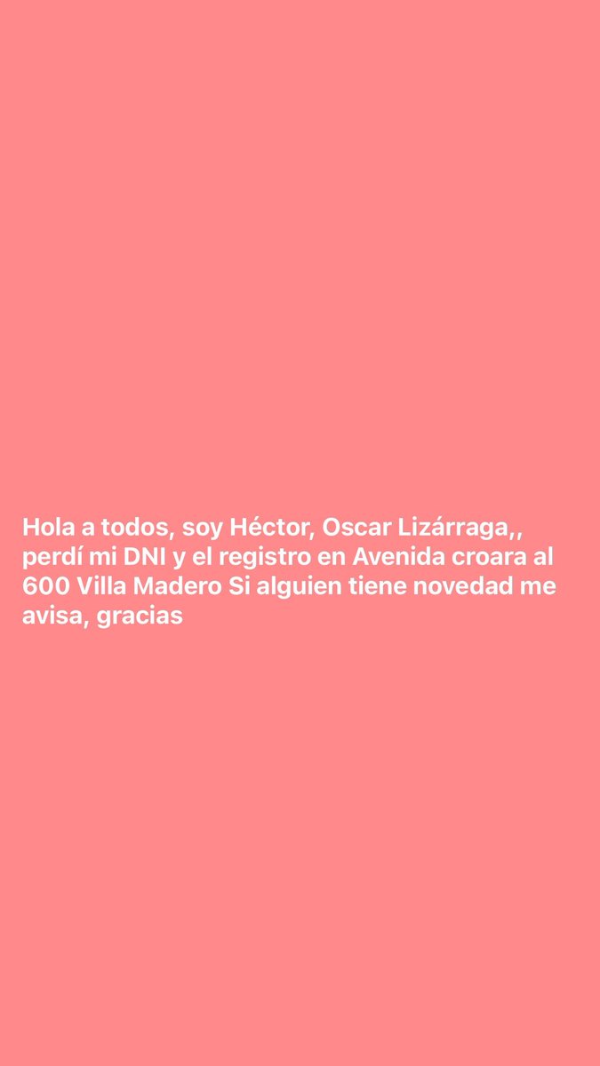 OCarril's tweet photo. Si alguien encontró mi DNI, y el registro de conducir, por favor me avisa
Gracias https://t.co/2ABjSWId3Z