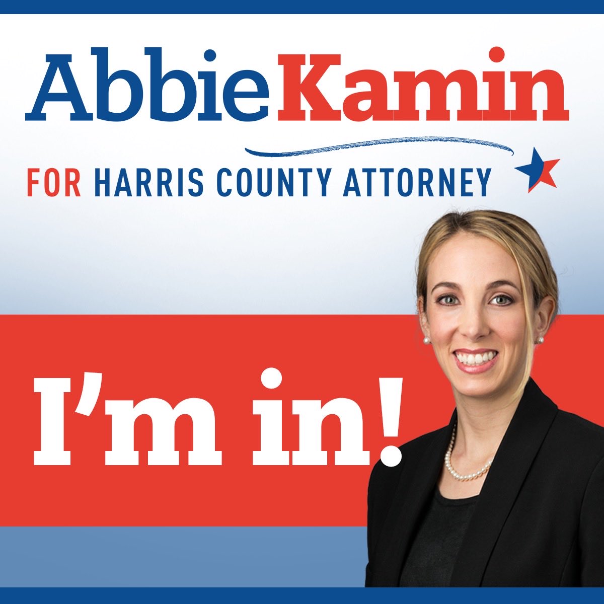 AbbieKamin's tweet photo. I’m in! 

As Harris County Attorney I will do what I’ve always done: fight for all of our families as fiercely as I fight for my own.

Join us at https://t.co/XXBGt6v58E https://t.co/zNk3g9XbHd