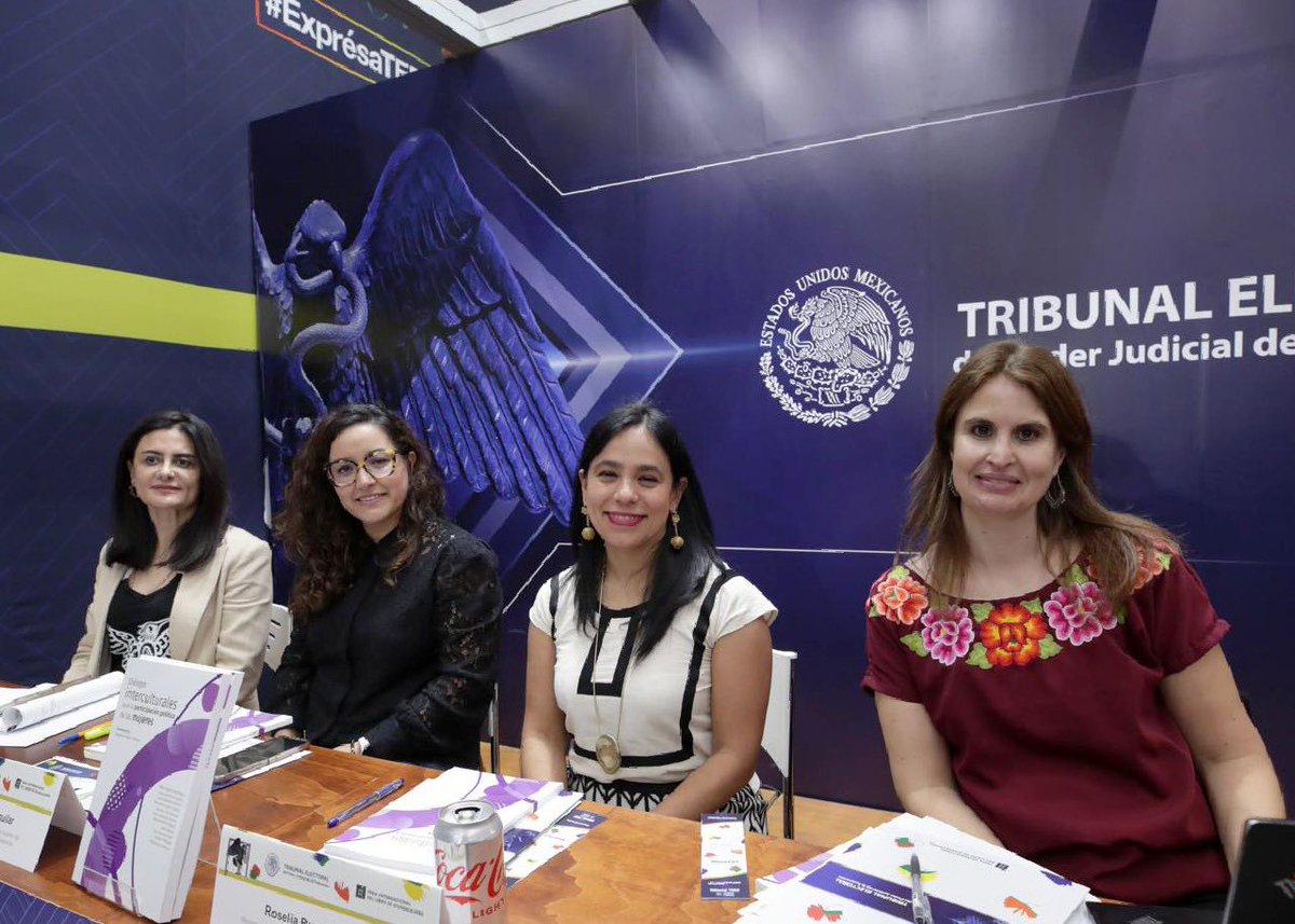 TEPJF_informa's tweet photo. ⚖️¿Qué retos interculturales enfrentan las mujeres líderes en Oaxaca al ejercer la política en sus comunidades?

En la @FILGuadalajara presentamos "Diálogos interculturales para la participación política de las mujeres". https://t.co/tvvrDqihyg