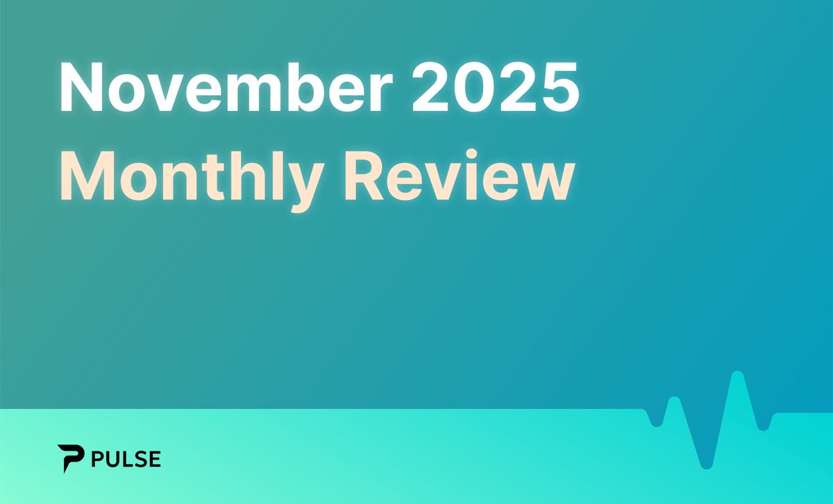 November in review 👇

It was a defining month for us and one of the most important chapters in our journey so far. We delivered some major milestones and laid the foundation for the next phase of Cardano DeFi.

We successfully launched Pulse on mainnet and introduced the 1st