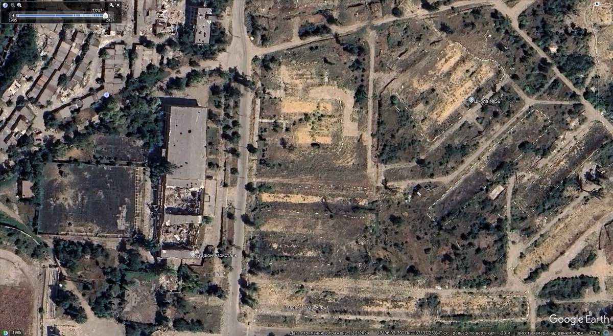 This is #Mariupol, #Ukraine. Satellite pictures from May 2022 and July 2024.
Are #russians aware of this technology? Don't they understand that their crimes are being documented?
#trump should check this out before giving his next blowjob to #putin