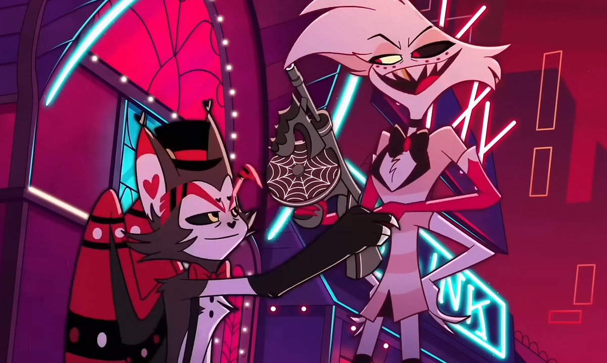 Demonalchemist7's tweet image. I love when Angel &amp;amp; Husk rescue each other