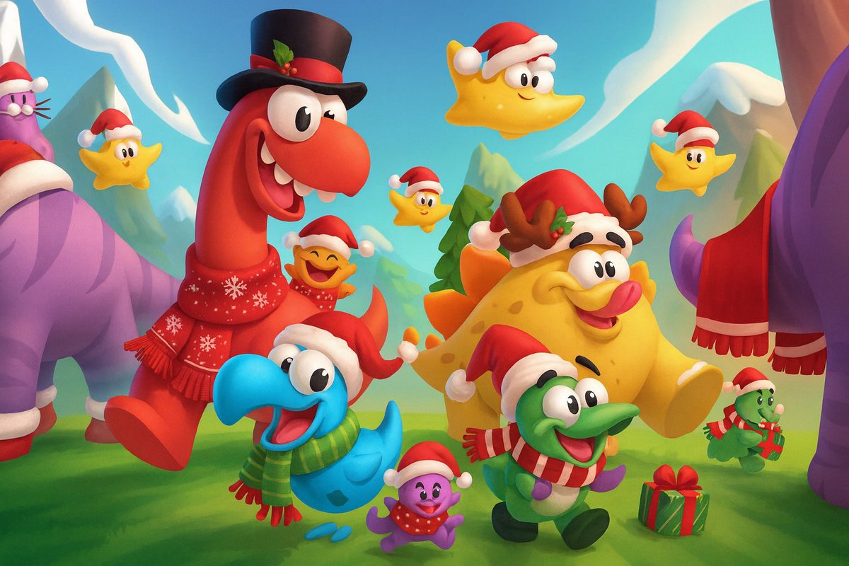 Day 4 - Christmas Fancy Dress 🎅🎄

Clayno as the classiest Christmas T-Rex in a full velvet Santa coat, and Popkins stealing the show as a glittery little elf on his shoulder! 🦖🧝‍♂️✨  
Party’s at Clayno’s cave — who’s coming? 😏

#12DaysofClay #Claynosaur #Popkins <a href="/Claynosaurz/">Claynosaurz</a>