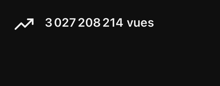 La chaine YouTube de Booba dépasse les 3 milliards de vues.

Info de <a href="/ZER77AP/">Նեմեսիս</a>