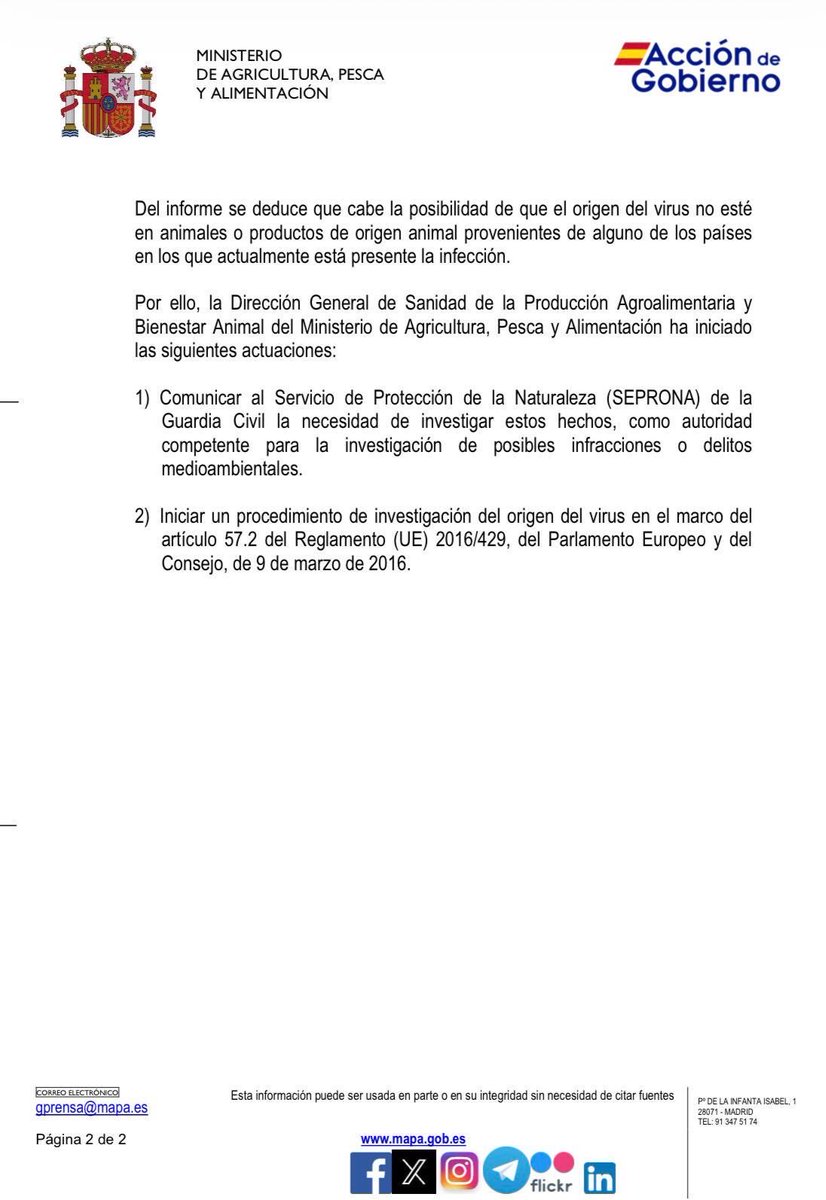 La secuenciacion🧬de🦠de #PestePorcina Africana de jabalíes catalanes; les identifica como grupo genético 29, distinto a los grupos 2-28 q circulan en la UE, obliga a descartar una “fuga” de laboratorio.
El grupo del Prof JM Sánchez-Vizcaino,experto mundial lo sabe y💉en marcha.