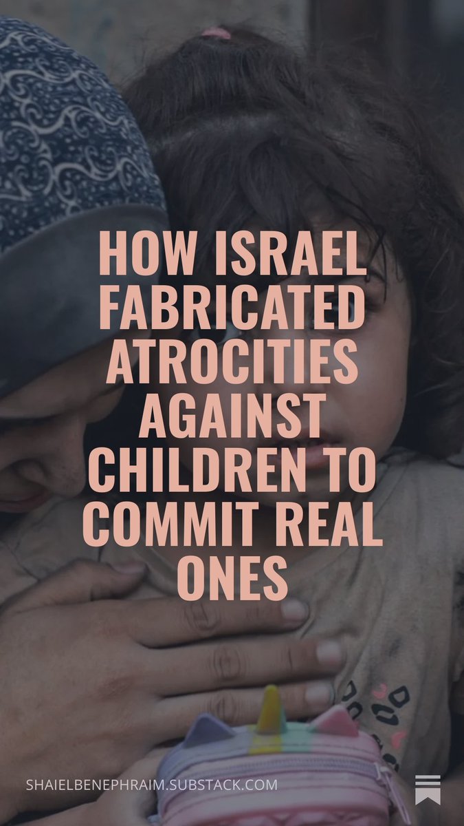 Israel had several stories about the horrors Hamas committed against Israeli children on October 7. Little of it was true. But the 20,000 children Israel killed as retaliation are very real.

Read my story.