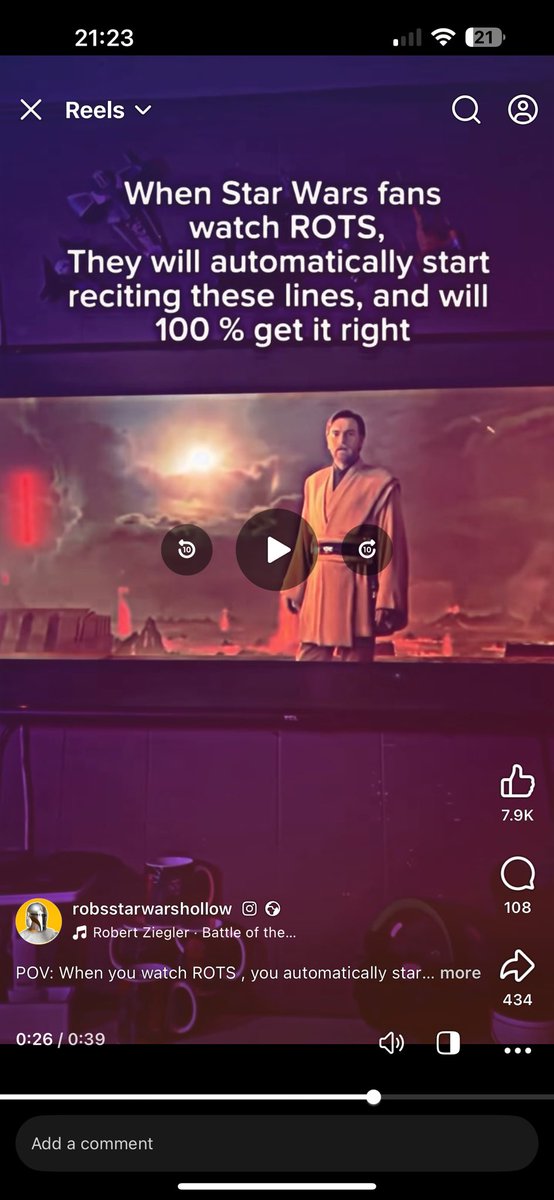 Arse0les's tweet photo. Only watching from a real but why does the sun shine one him? Surely Obi wan is the chosen one https://t.co/FoqZ7TRM0W