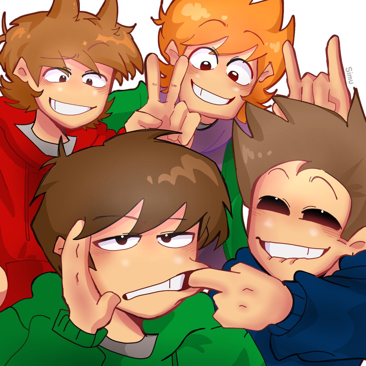 Simu_Y4's tweet photo. Old art and recent art👀 #eddsworld https://t.co/y9u6GSsTYK