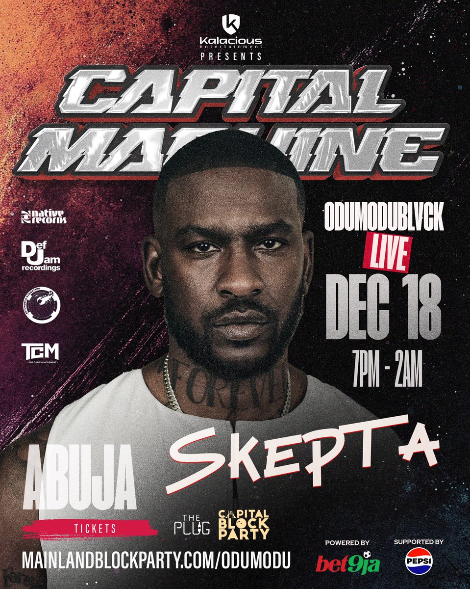 THE KING IS COMING HOME. 🇳🇬 ❤️

<a href="/Skepta/">Big Smoke -</a> WILL BE LIVE FOR THE FIRST TIME IN ABUJA 

GET YOUR TICKETS NOW!! 

mainlandblockparty.com/event/capital-…
