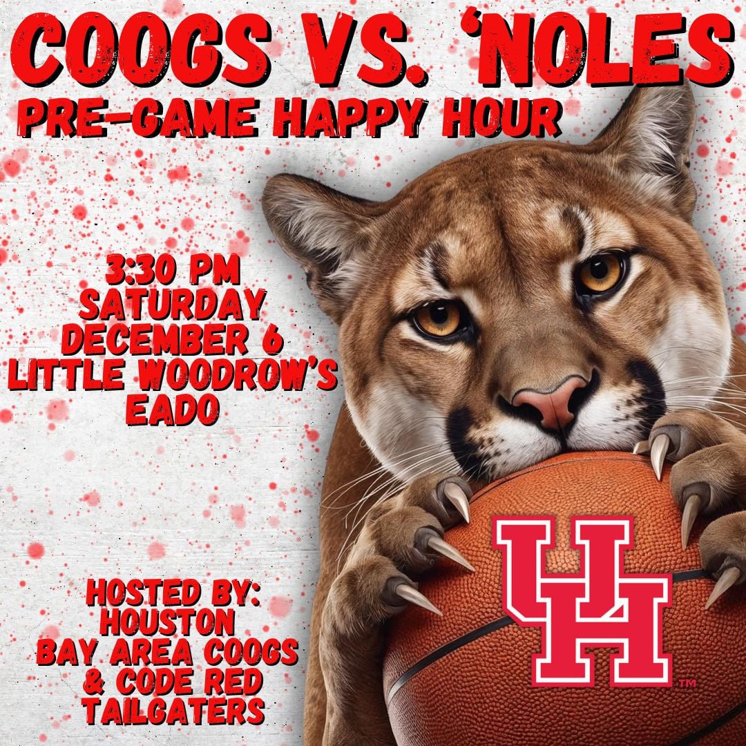 BayAreaCoogs's tweet image. 🔥 Only pre-game happy hour you need! Buttons, drinks, and a silent auction (Fritz football + Sampson basketball). Family-friendly and full of Coog energy! 🐾❤️
@UHCougarMBK @UHCougars @UHouston @houstonalumni 
#GoCoogs #Coogs #ForTheCity