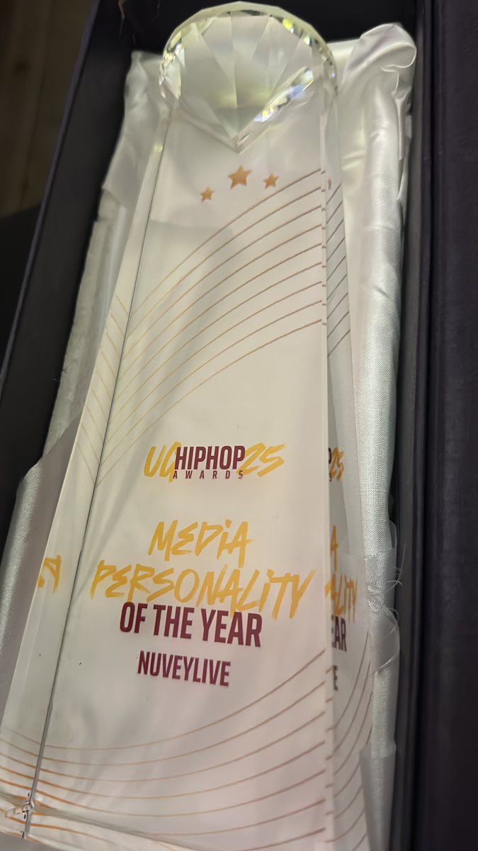 What’s up #UGHipHop we did again. Thank you all guys what what what?  #nuveylive is for the people 🔥🏆 ten years in and we seal off this with a trophy #ughiphopawards25 #ughiphopawards2025