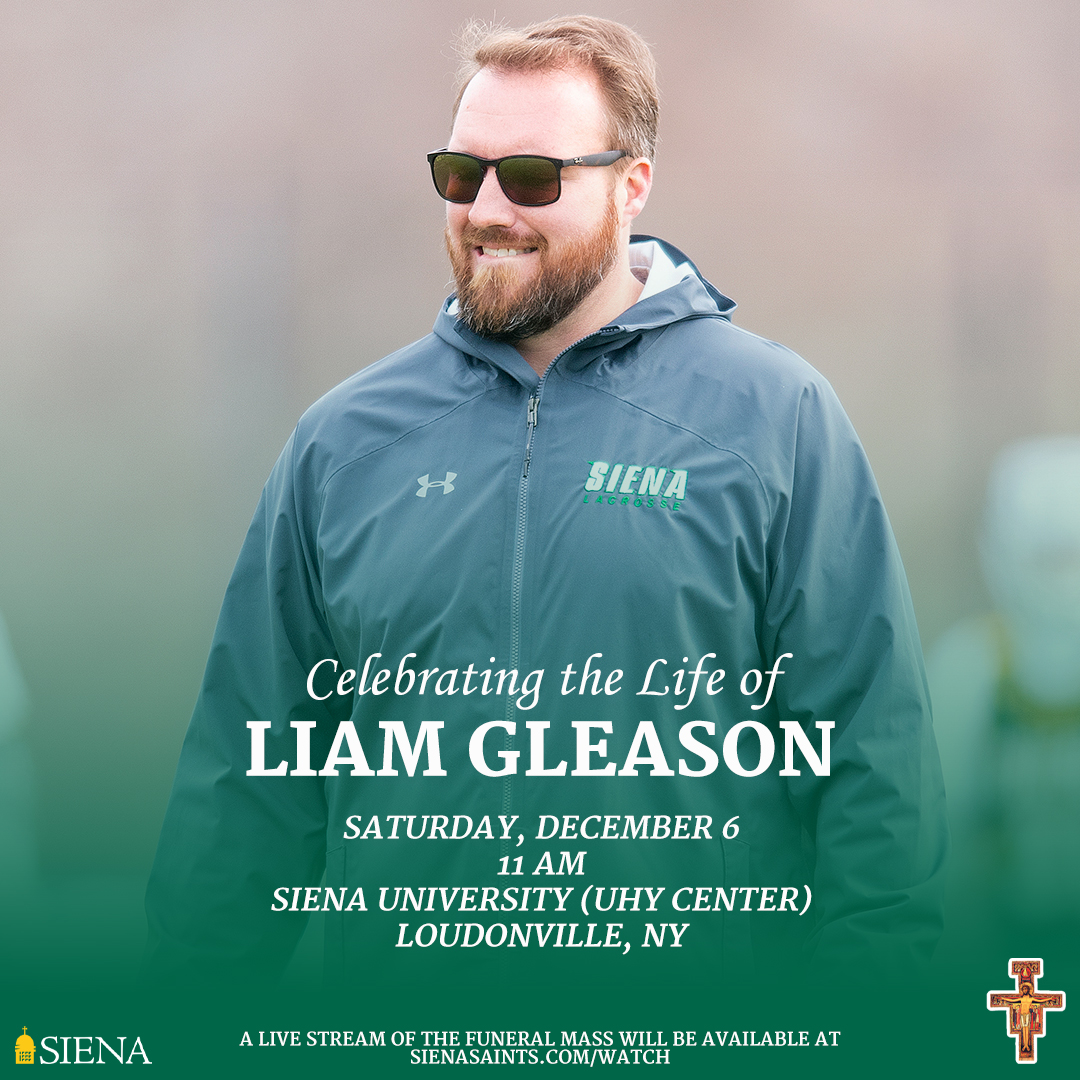 SienaSaints's tweet image. The public is invited to pay their respects and join us in celebrating the life of @SienaLacrosse Head Coach Liam Gleason tomorrow at 11 AM at the UHY Center on the Siena University campus

A live stream of the funeral mass will also be available at sienasaints.com/watch