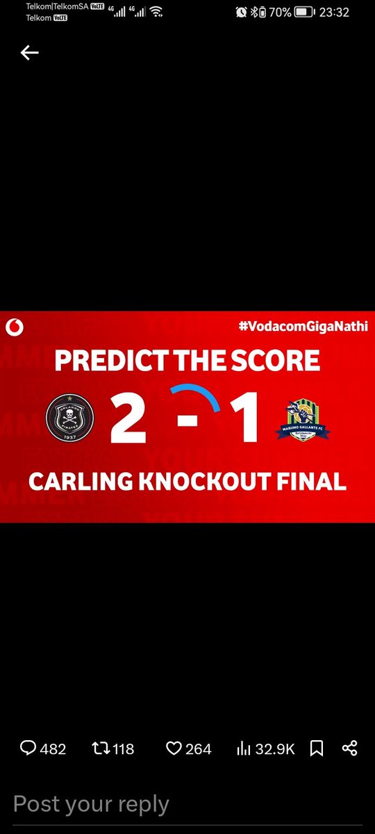 LadoThole's tweet photo. @Vodacom @orlandopirate @_Marumogallants #EXTRAAYourSummer https://t.co/Ccfz1sGMxq