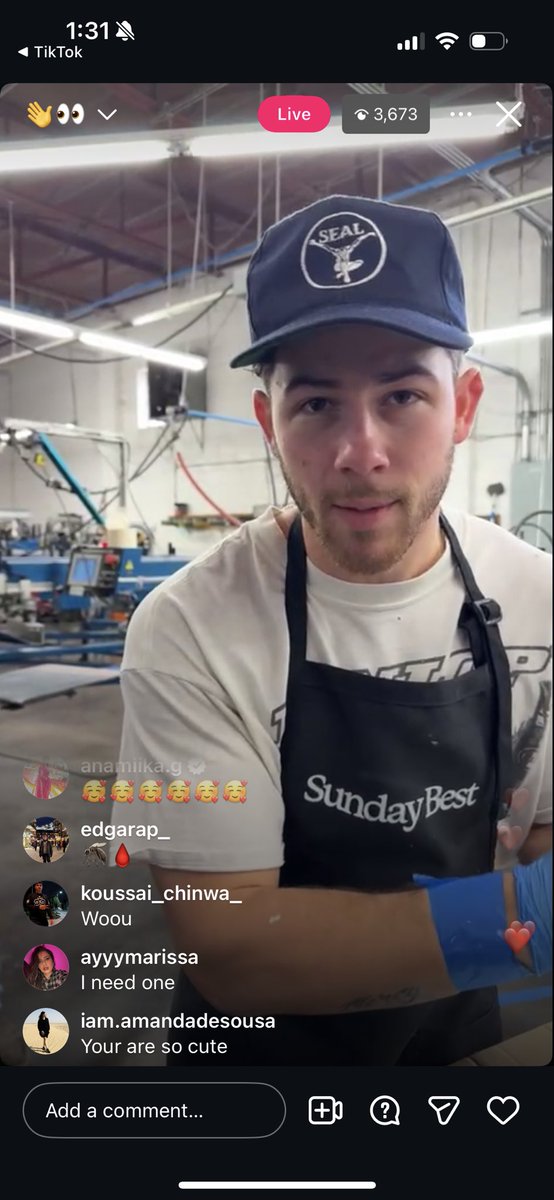 working all day in a factory omg.. please everyone pre-order Sunday Best so Nick Jonas can go home to his family….
