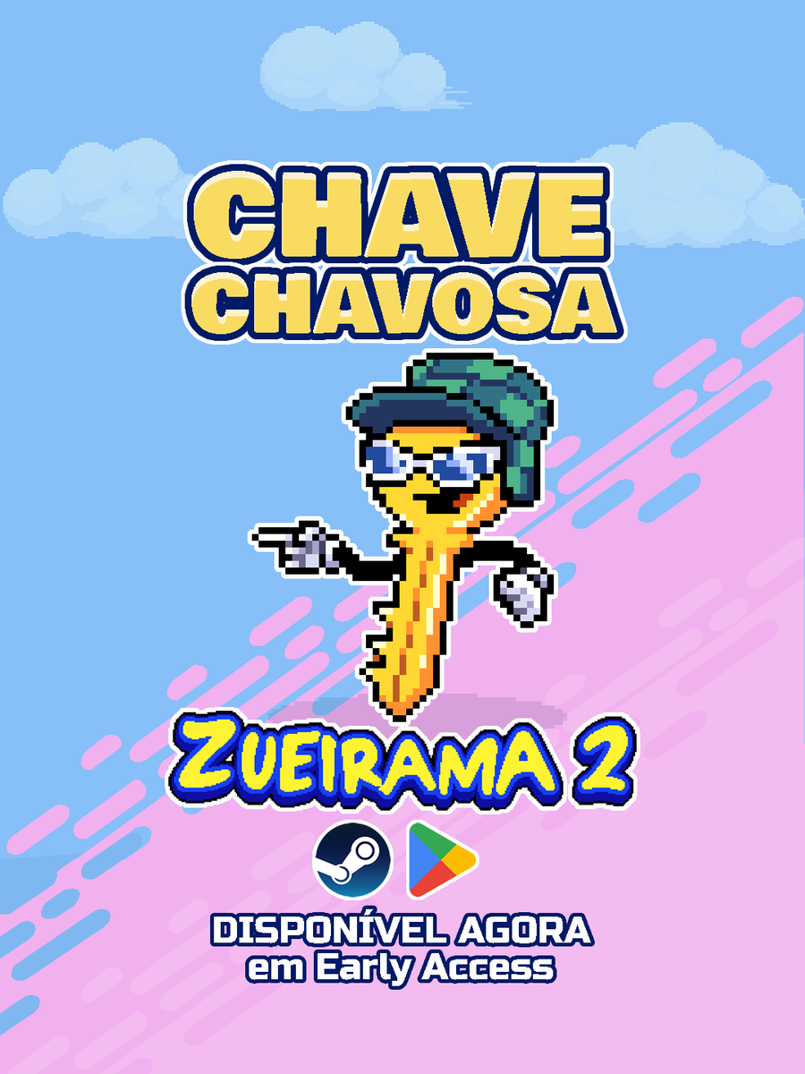 MemesGamesBR's tweet photo. A Chave Chavosa apareceu pra avisar que a porta da zueira já tá ABERTA! 🔑😎

Zueirama 2 está oficialmente disponível em Early Access — e só falta você entrar nessa bagunça com estilo.

👉 Link na bio!
Bora abrir essa zueira!

#indiegame #memes #steam #GooglePlay #pixelart https://t.co/8Xg0coXWTQ