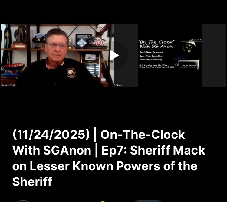 River3The's tweet image. rumble.com/v72kgvo-112420…

The QNews Patriot

Guest:  Sheriff Mack

#ConstitutionalSheriffs

Talks lesser known powers of a Sheriff.