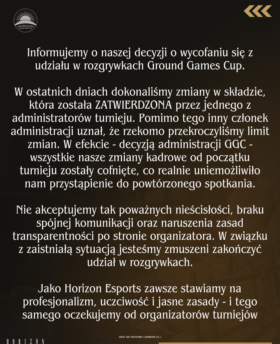 Oświadczenie w sprawie meczu z TEB ⤵️