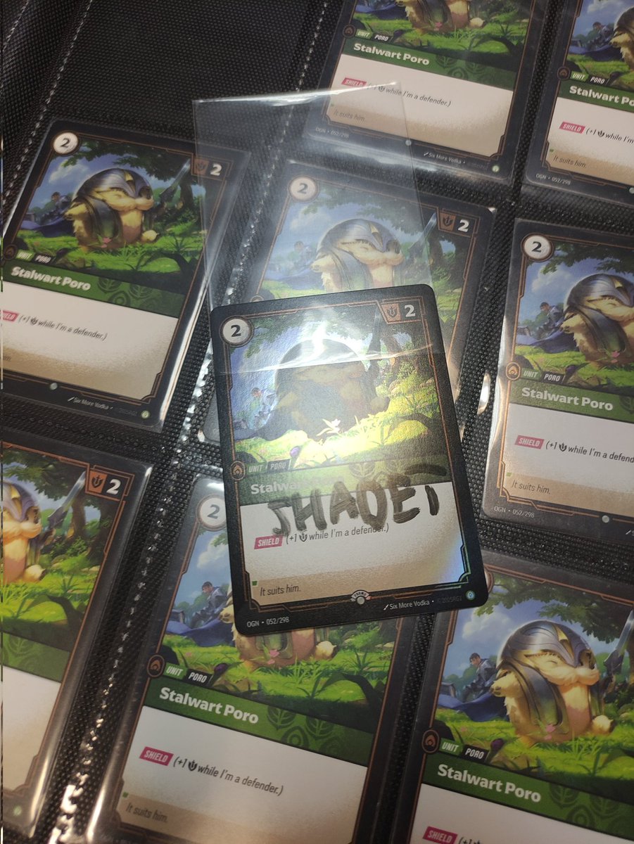 LGS in my city with a perfect community initiative - each player with a perfect score in <a href="/playriftbound/">Riftbound</a>  Nexus Night gets to choose and sign a Poro - afterwards they go on display in Poro hall of fame &lt;3 
Wish me luck in Skirmish tomorrow ^^